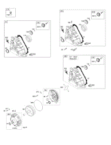 Crankcase Cover, Crankshaft parts for Briggs & Stratton Engine 19H232-0129-H1 from AppliancePartsPros.com