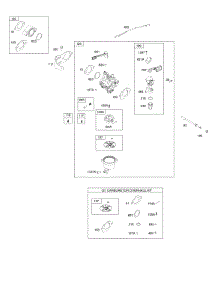 Carburetor, Kit - Carburetor Overhaul parts for Briggs & Stratton Engine 19H237-0125-H1 from AppliancePartsPros.com