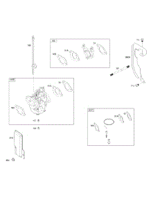 Carburetor parts for Briggs & Stratton Engine 19J137-0002-F1 from AppliancePartsPros.com