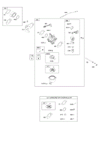 Carburetor, Kit - Carburetor Overhaul parts for Briggs & Stratton Engine 19L132-0117-F1 from AppliancePartsPros.com