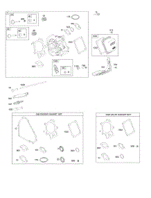 Cylinder Head, Gasket Set - Engine, Gasket Set - Valve parts for Briggs & Stratton Engine 19L137-0114-F1 from AppliancePartsPros.com
