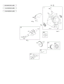 Camshaft, Crankshaft, Cylinder, Piston / Rings / Connecting Rod, Warning Label parts for Briggs & Stratton Engine 19L232-0036-F1 from AppliancePartsPros.com