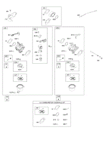 Carburetor, Kit - Carburetor Overhaul parts for Briggs & Stratton Engine 19L232-0127-F1 from AppliancePartsPros.com