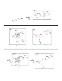 Carburetor parts for Briggs & Stratton Engine 19N137-0027-H1 from AppliancePartsPros.com
