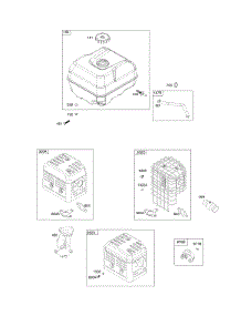 Exhaust System, Fuel Supply parts for Briggs & Stratton Engine 19T132-0002-H1 from AppliancePartsPros.com
