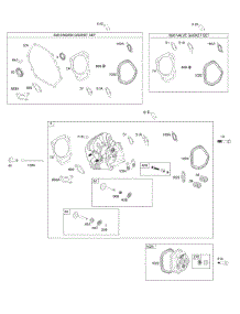 Cylinder Head, Gasket Sets parts for Briggs & Stratton Engine 19T137-0007-H1 from AppliancePartsPros.com