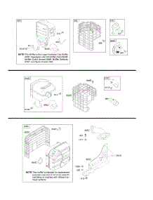 Exhaust System parts for Briggs & Stratton Engine 201317-0156-B1 from AppliancePartsPros.com