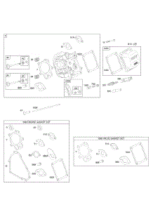 Cylinder Head, Gasket Set - Engine, Gasket Set - Valve, Valves parts for Briggs & Stratton Engine 201417-0114-E1 from AppliancePartsPros.com