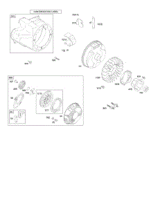 Blower Housing / Shrouds, Flywheel, Rewind Starter parts for Briggs & Stratton Engine 202432-0152-B9 from AppliancePartsPros.com