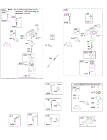 Carburetor, Kit - Carburetor Overhaul parts for Briggs & Stratton Engine 203432-0129-E9 from AppliancePartsPros.com