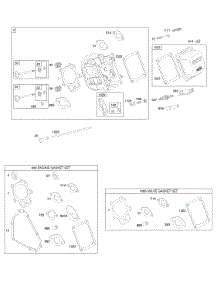 Cylinder Head, Gasket Set - Engine, Gasket Set - Valve, Valves parts for Briggs & Stratton Engine 204412-0136-E1 from AppliancePartsPros.com