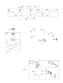 Electric Starter, Fuel Supply parts for Briggs & Stratton Engine 204417-0154-E1 from AppliancePartsPros.com