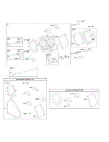 Cylinder Head, Gasket Set - Engine, Gasket Set - Valve, Valves parts for Briggs & Stratton Engine 205317-0210-B1 from AppliancePartsPros.com