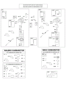 Carburetor, Kit - Carburetor Overhaul parts for Briggs & Stratton Engine 206432-0100-E1 from AppliancePartsPros.com