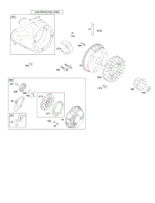 Blower Housing / Shrouds, Flywheel, Rewind Starter parts for Briggs & Stratton Engine 207437-0123-E1 from AppliancePartsPros.com
