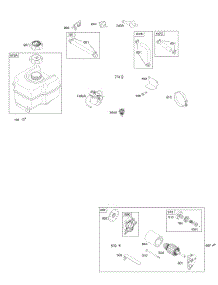 Electric Starter, Fuel Supply parts for Briggs & Stratton Engine 207437-0129-E1 from AppliancePartsPros.com