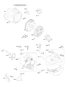 Blower Housing / Shrouds, Flywheel parts for Briggs & Stratton Engine 20A414-0919-E1 from AppliancePartsPros.com