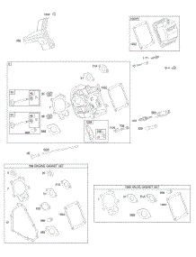 Cylinder Head, Gasket Set - Engine, Gasket Set - Valve, Valves parts for Briggs & Stratton Engine 20B437-0111-E1 from AppliancePartsPros.com