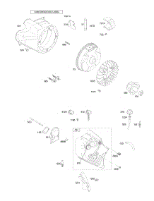 Blower Housing / Shrouds, Flywheel parts for Briggs & Stratton Engine 20D414-0019-E1 from AppliancePartsPros.com