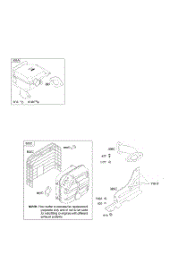 Exhaust System parts for Briggs & Stratton Engine 20D414-0019-E1 from AppliancePartsPros.com