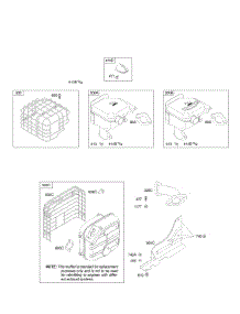 Exhaust System parts for Briggs & Stratton Engine 20E114-0120-E1 from AppliancePartsPros.com