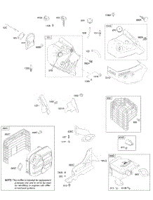 Blower Housing / Shrouds, Exhaust System parts for Briggs & Stratton Engine 20E214-0119-E1 from AppliancePartsPros.com