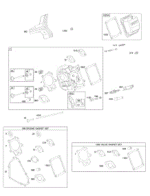 Cylinder Head, Gasket Set - Engine, Gasket Set - Valve, Valves parts for Briggs & Stratton Engine 20F414-0019-E1 from AppliancePartsPros.com