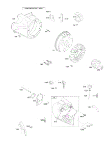 Blower Housing / Shrouds, Flywheel parts for Briggs & Stratton Engine 20G412-0100-E1 from AppliancePartsPros.com