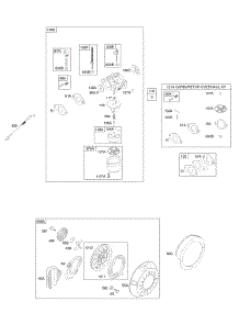 Carburetor, Kit - Carburetor Overhaul, Rewind Starter parts for Briggs & Stratton Engine 20G412-0100-E1 from AppliancePartsPros.com