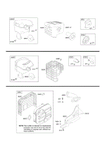 Exhaust System parts for Briggs & Stratton Engine 20H132-0110-E9 from AppliancePartsPros.com