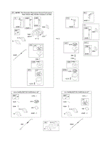 Carburetor, Kit - Carburetor Overhaul parts for Briggs & Stratton Engine 20H132-0114-E9 from AppliancePartsPros.com