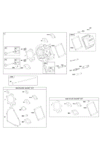 Cylinder Head, Gasket Set - Engine, Gasket Set - Valve, Valves parts for Briggs & Stratton Engine 20M214-0132-E1 from AppliancePartsPros.com