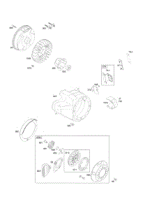 Blower Housing / Shrouds, Flywheel, Rewind Starter parts for Briggs & Stratton Engine 20M314-0126-E1 from AppliancePartsPros.com
