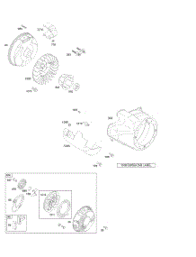 Blower Housing / Shrouds, Flywheel, Rewind Starter parts for Briggs & Stratton Engine 20S157-0110-F1 from AppliancePartsPros.com