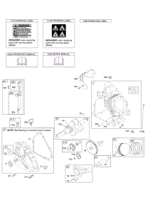 Camshaft, Crankcase Cover, Crankshaft, Cylinder, Lubrication, Operator's Manual, Piston / Rings / Connecting Rod, Warning Label parts for Briggs & Stratton Engine 20S232-0036-F1 from AppliancePartsPros.com