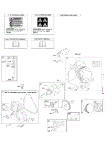 Camshaft, Crankcase Cover, Crankshaft, Cylinder, Lubrication, Operator's Manual, Piston / Rings / Connecting Rod, Warning Label parts for Briggs & Stratton Engine 20T132-0598-F1 from AppliancePartsPros.com