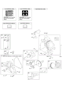 Camshaft, Crankcase Cover, Crankshaft, Cylinder, Lubrication, Operator's Manual, Piston / Rings / Connecting Rod, Warning Label parts for Briggs & Stratton Engine 20T212-0120-G1 from AppliancePartsPros.com