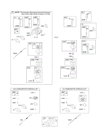 Carburetor, Kit - Carburetor Overhaul parts for Briggs & Stratton Engine 20T212-0120-G1 from AppliancePartsPros.com