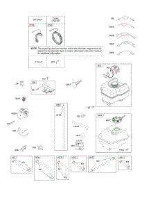 Alternator, Carbon Canister, Fuel Supply, Ignition parts for Briggs & Stratton Engine 20T215-1117-F1 from AppliancePartsPros.com