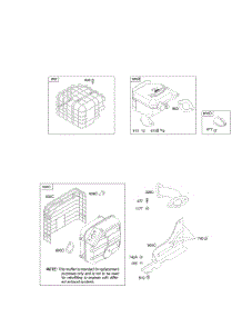 Exhaust System parts for Briggs & Stratton Engine 20X314-0110-E1 from AppliancePartsPros.com