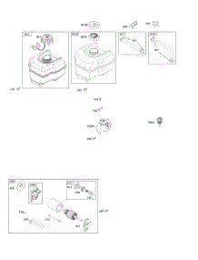 Electric Starter, Fuel Supply parts for Briggs & Stratton Engine 210312-0131-B1 from AppliancePartsPros.com