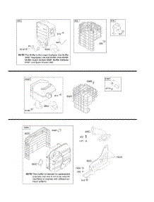 Exhaust System parts for Briggs & Stratton Engine 210317-0132-B1 from AppliancePartsPros.com