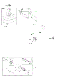 Electric Starter, Fuel Supply parts for Briggs & Stratton Engine 210412-0100-E9 from AppliancePartsPros.com