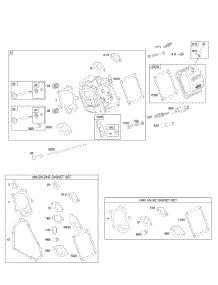 Cylinder Head, Gasket Set - Engine, Gasket Set - Valve, Valves parts for Briggs & Stratton Engine 210417-0152-E9 from AppliancePartsPros.com