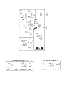 Carburetor, Kit / Gasket Sets - Carburetor parts for Briggs & Stratton Engine 210702-0117-E1 from AppliancePartsPros.com