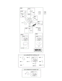 Carburetor parts for Briggs & Stratton Engine 210807-0110-E1 from AppliancePartsPros.com