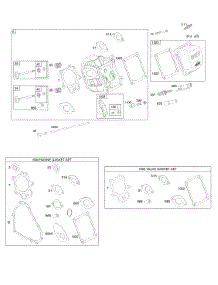 Cylinder Head, Gasket Set - Engine, Gasket Set - Valve, Valves parts for Briggs & Stratton Engine 212437-0116-E1 from AppliancePartsPros.com