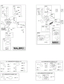 Carburetor, Kit / Gasket Sets - Carburetor parts for Briggs & Stratton Engine 212707-0025-E1 from AppliancePartsPros.com
