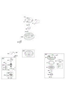 Electric Starter, Flywheel, Rewind Starter parts for Briggs & Stratton Engine 212707-0026-E1 from AppliancePartsPros.com