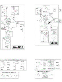 Carburetor, Kit / Gasket Sets - Carburetor parts for Briggs & Stratton Engine 212802-0110-E1 from AppliancePartsPros.com